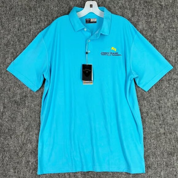 Callaway Shirt Mens Large Blue Performance Golf Polo Jimmy Rane Tournament - Picture 1 of 7